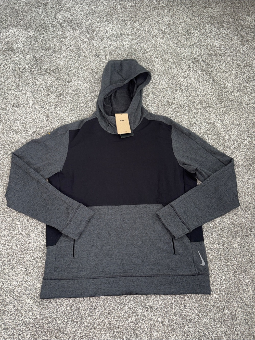 Nike Swoosh Yoga Pullover on Grey NWT - Picture 3 of 7